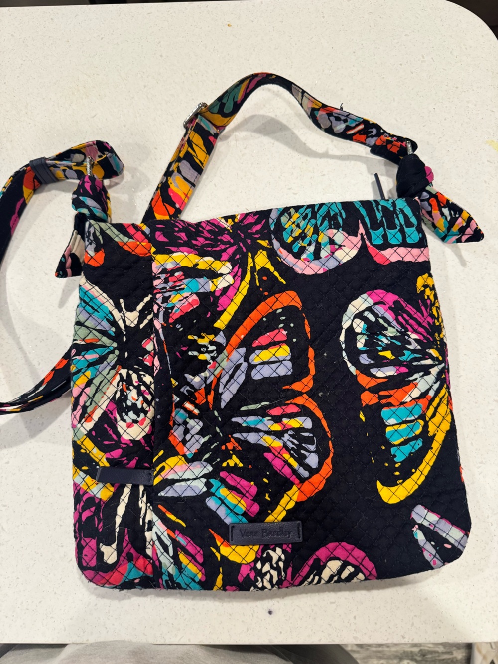 Vera Bradley Crossbody Bag with Multicolor Butterfly Print